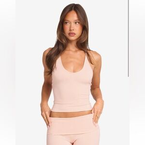 CSB Halter Tie Tank Blush